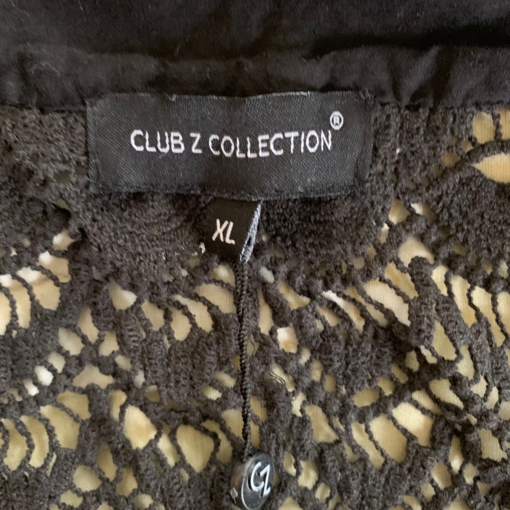 Black Swim Tunic Top w/Crochet Back - XL - NWT - Picture 6 of 6